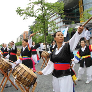 Menschenkette für ein vereintes Korea